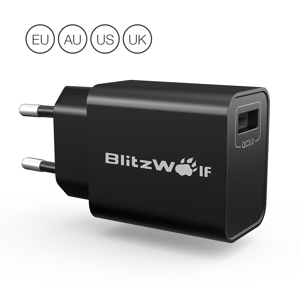 

BlitzWolf® BW-S9 18W USB Charger EU US UK AU Adapter with Power3S Tech
