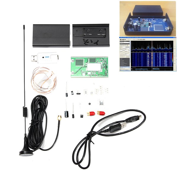 

100KHz-1.7GHz Full-Band Software Radio HF FM AM RTL-SDR Receiver Radio Frequency Modulation Kit