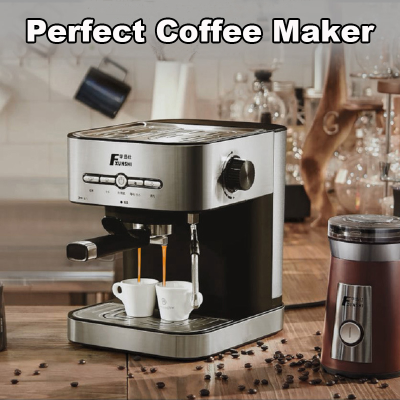 FXUNSHI MD-2009 1.4L 950W Semiautomatic Espresso Milk Bubble Maker Italian Coffee Machine (BS) 12