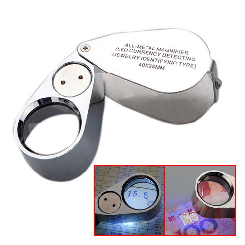

NEW 40X Metal Jeweller LED Microscope Magnifier Loupe UV