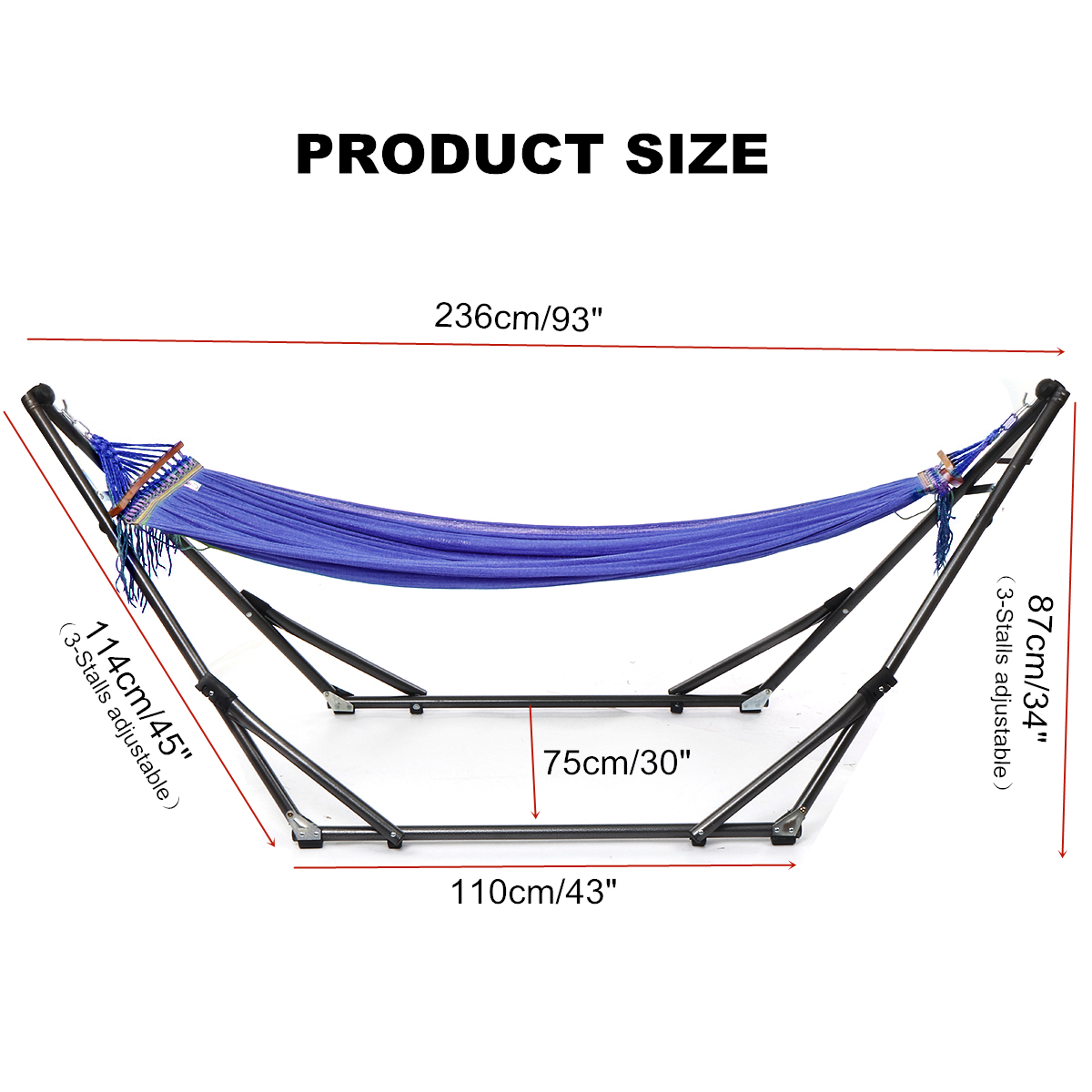 Portable Canvas Hammock Stand Portable Multifunctional Practical Outdoor Garden Swing Hammock Single Hanging Chair Bed Leisure Camping Travel 7