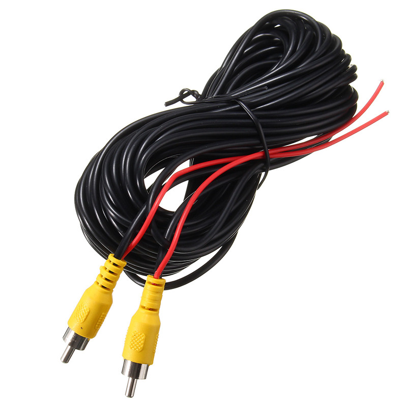 

12M 12V-24V 2RCA Video Cable Detection Wire for Car Rear View Backup Camera