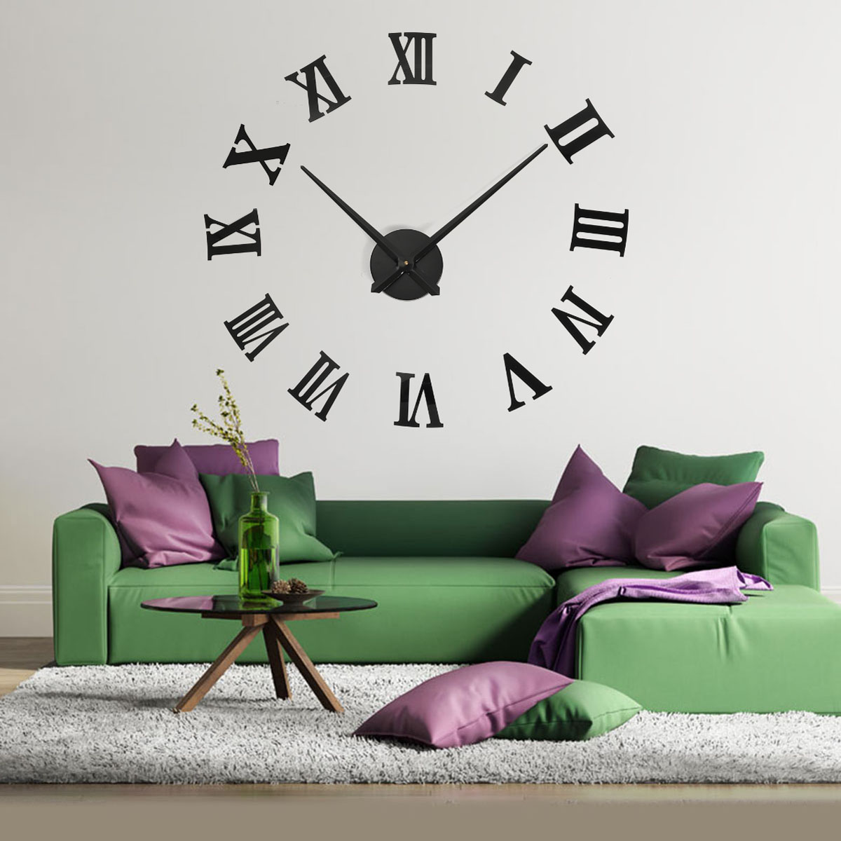 Find 3D DIY Wall Clock Roman Numerals Large Size Mirrors Surface Luxury Art Clock Waterproof Steam-resistant Wall Clock for Sale on Gipsybee.com with cryptocurrencies