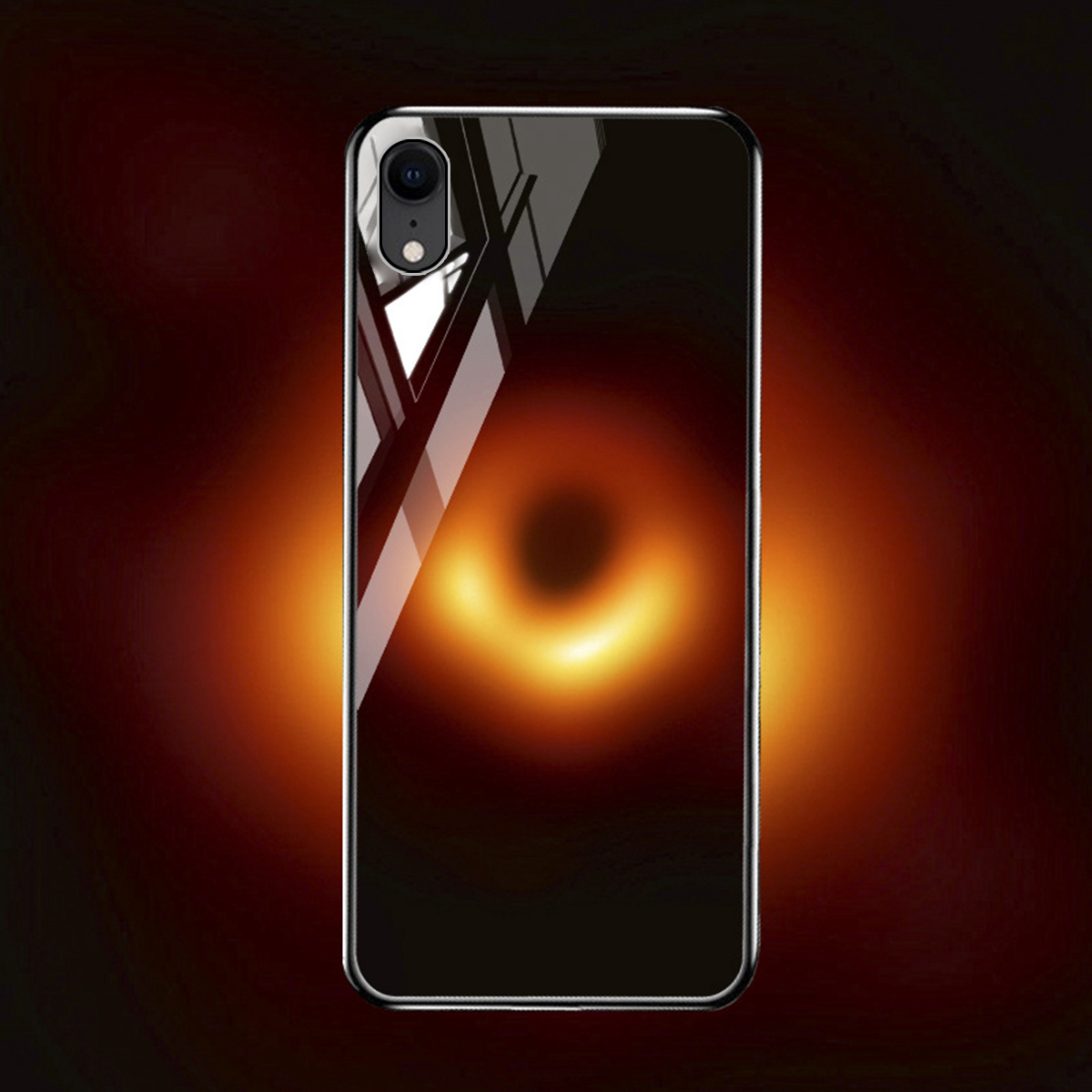 

Bakeey черный Hole Устойчивое к царапинам закаленное стекло Защитное Чехол для iPhone XR