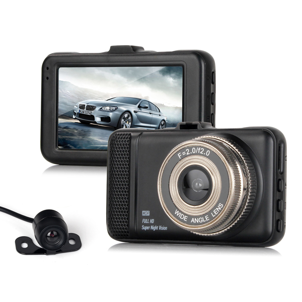

T659 Двойной Авто Видеорегистратор камера 1080P Полный HD 170 градусов Угловая запись Авто Детектор