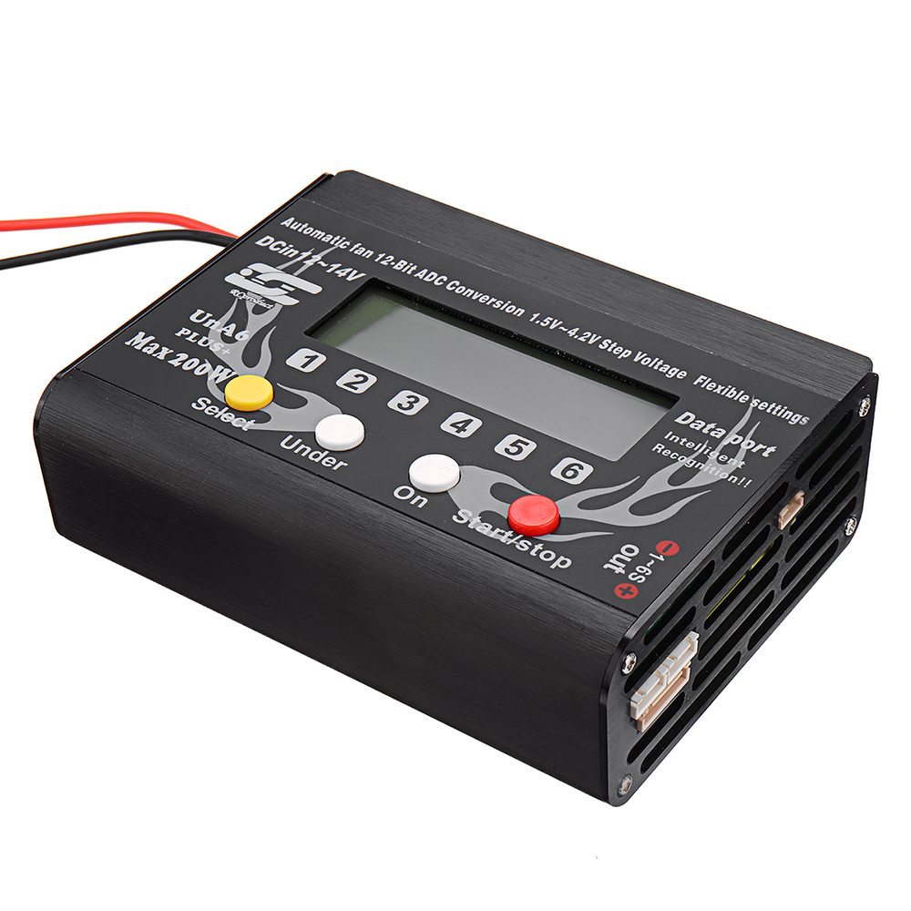 

UN-A6 PLUS+ 200W 12A DC Balance Charger Discharger With Parallel Charging Board for 2-6S Lipo Battery