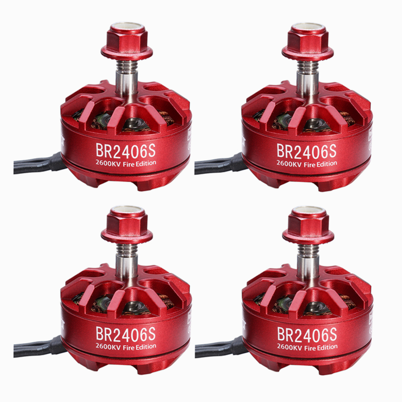 

4X Racerstar 2406 BR2406S Fire Edition 2600KV 2-4S Brushless Motor For X220 250 300 for RC Drone FPV Racing