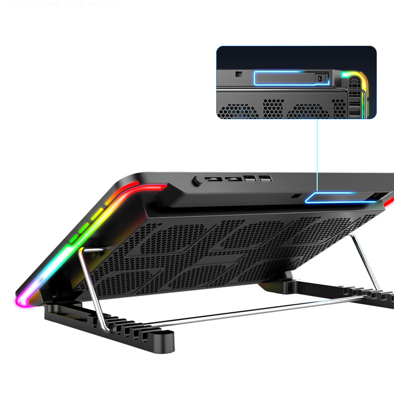 Find COOLCOLD Laptop Cooling Pads with RGB Lighting 6 Fans Mobile Phone Holder for Up to 17 inches Laptop for Sale on Gipsybee.com with cryptocurrencies