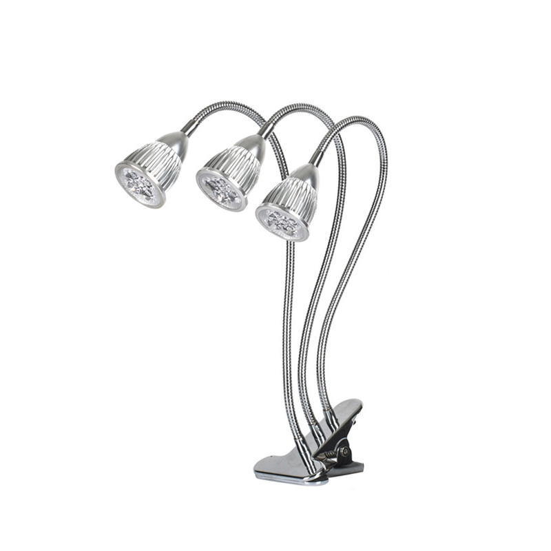 

ZANLURE 15W 15LED 360° Rotatable Three Head Grow Light Outdoor Multi-functional Lights LED Work Light with Clip Base-US