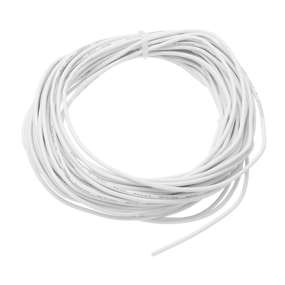 

10 Meters 24AWG Electronic Cable Wire Insulated LED Wire White For DIY