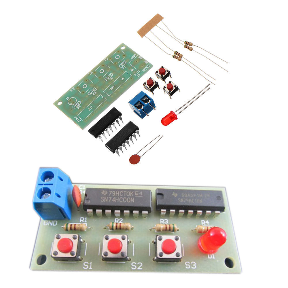 

3pcs DIY Three Person Voter Module Kit DIY Electronic Production Kit 74HC00+74HC10
