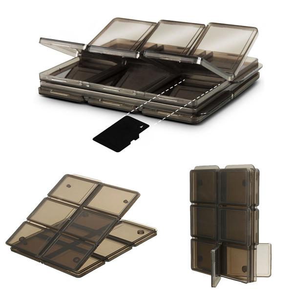 

Foldable 12 Slot SIM/Micro SD/TF Memory Card Storage Case Box Holder Protector