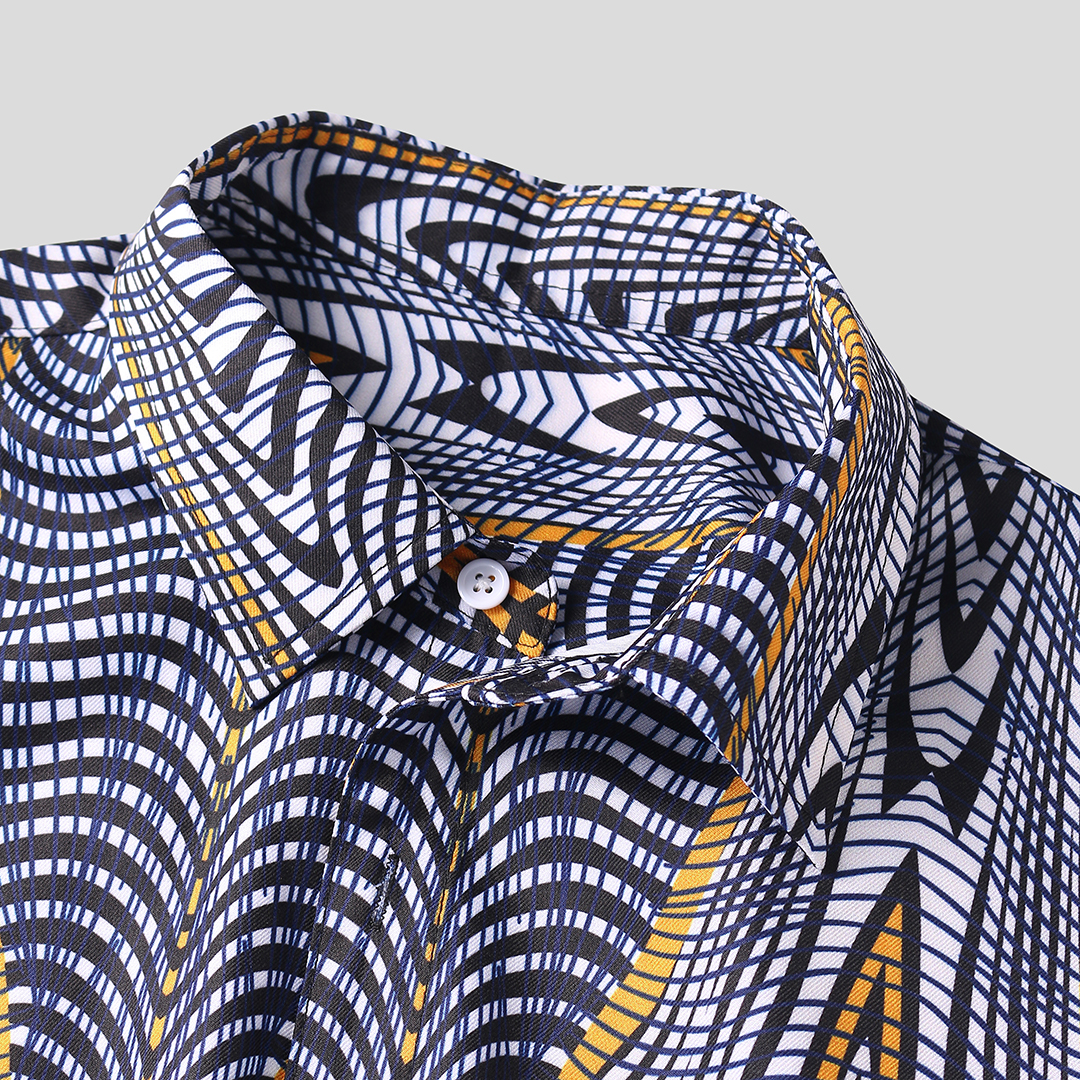 New Men Crossed Line Short Sleeve Relaxed Shirts – Technologic.al Shop