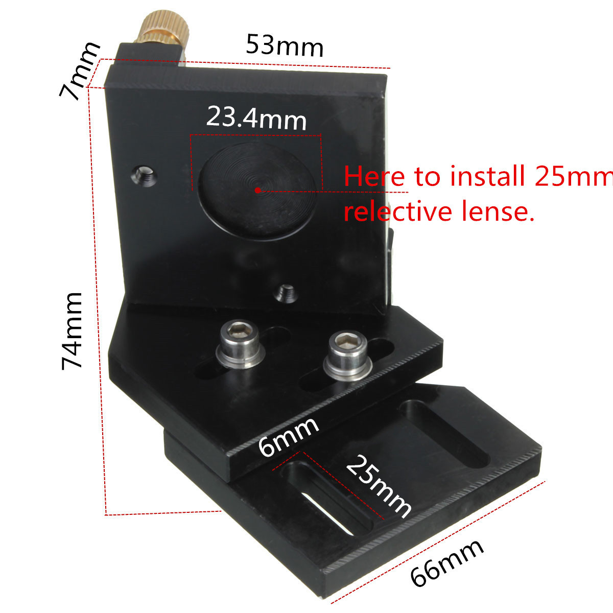 25mm CO2 Laser Reflection Reflective Lens Mirror Housing Holder Fixture Mount 7