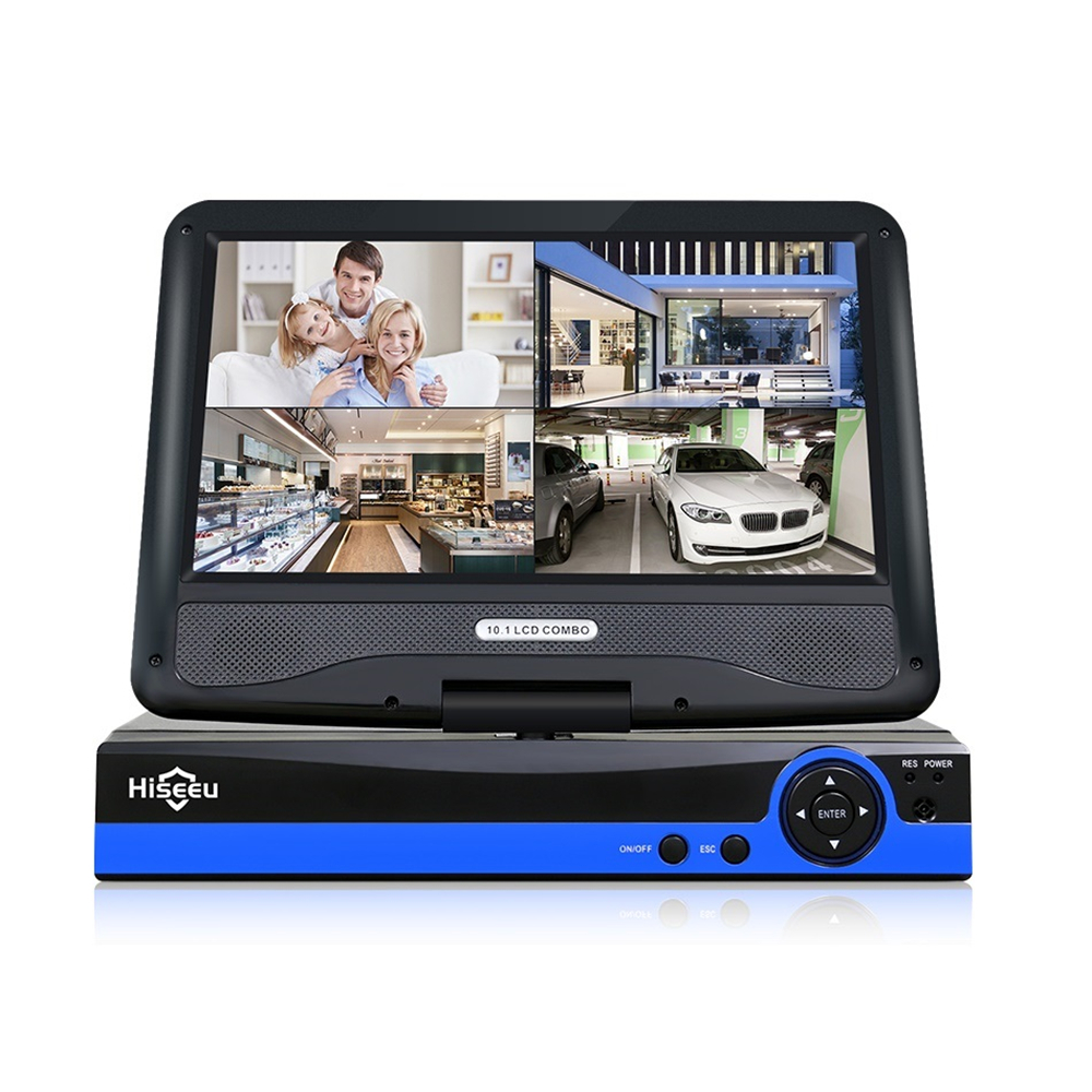 

Hiseeu 5-IN-1 10.1 inch 1080N 4CH 8CH Video Recorder DVR AHD CVI TVI Analog IP P2P Home Security CCTV System