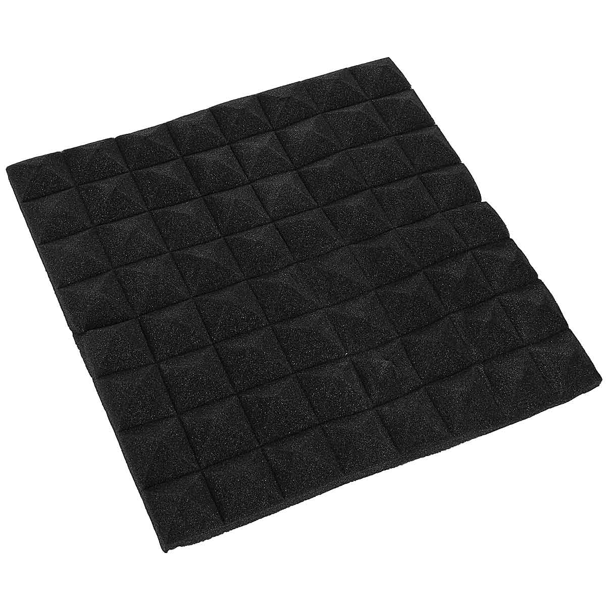 

50*50*5cm Acoustic Soundproof Sound Stop Absorption Pyramid Studio Foam Sponge Black L4B