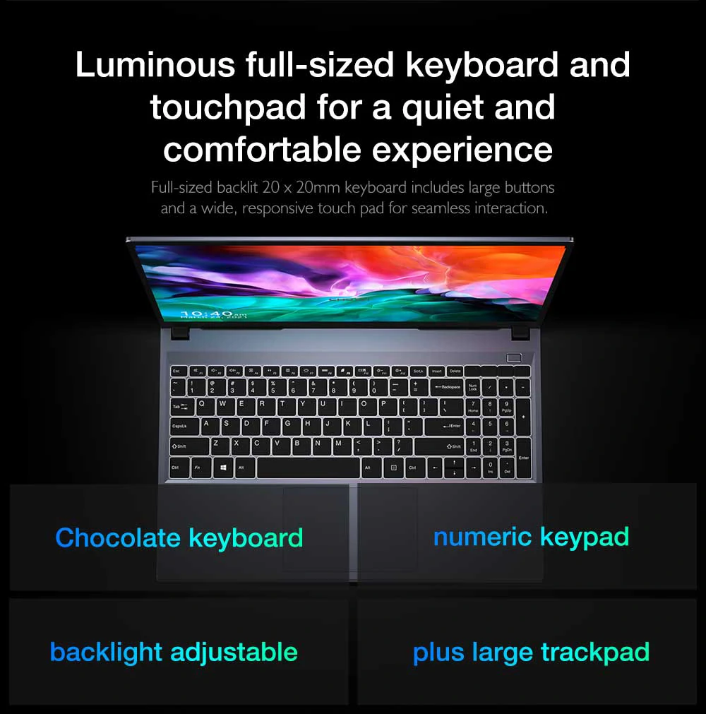 CHUWI CoreBook X Pro clavier