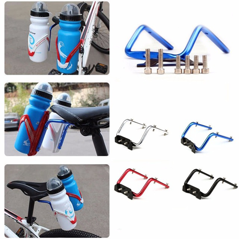 

BIKIGHT Велосипед Seat Post Bottle Rack Converter Велосипед Велосипед Седло Назад Двойной держатель бутылки воды