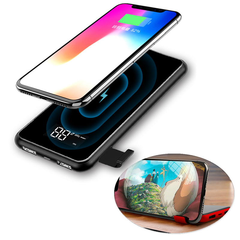 

Baseus 8000mAh QI LCD Wireless Charger Power Bank For iPhone XS for Samsung for iPhone S10 Xiaomi mi 9