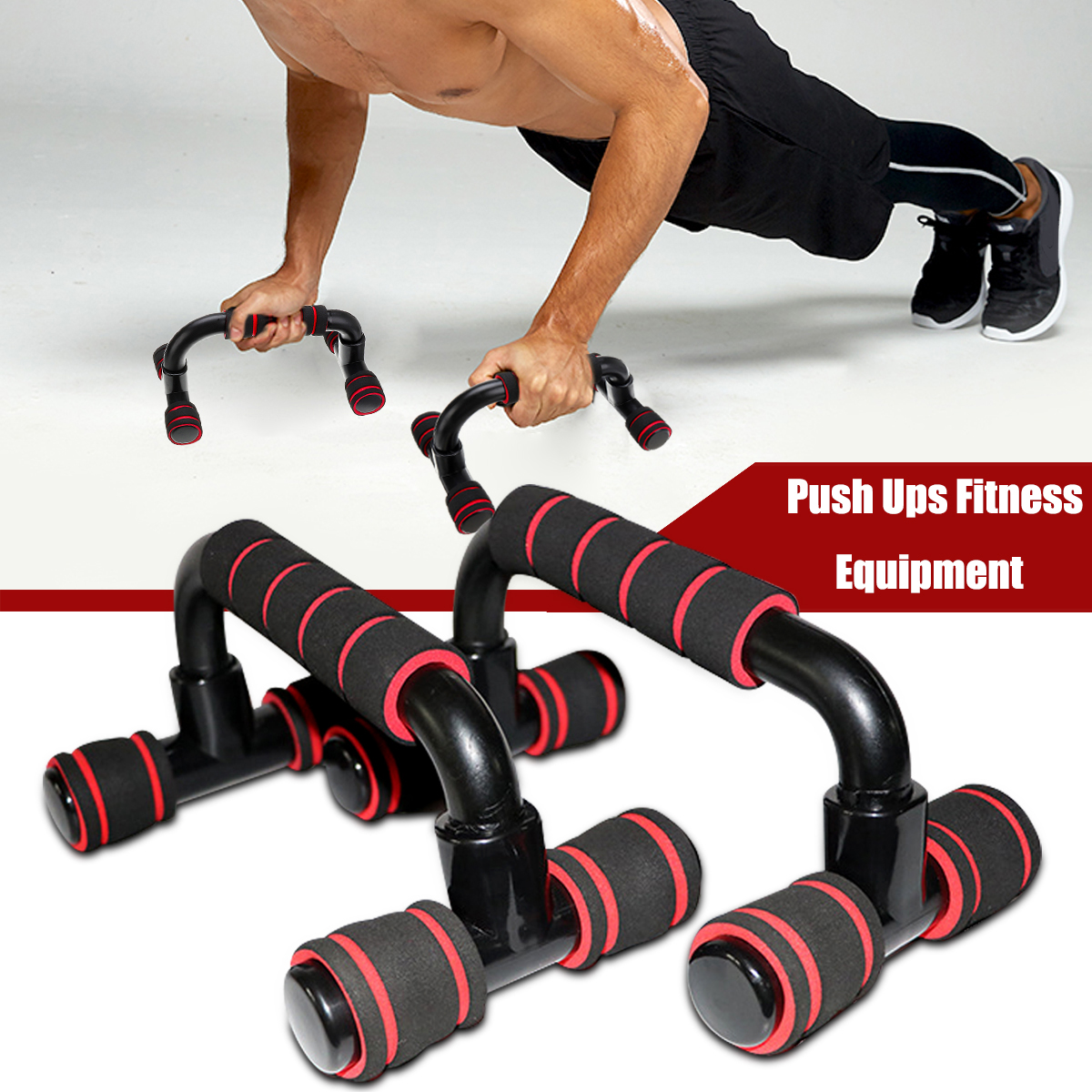 Training Fitness Equipment Foam Handles Push Up Bars Stands Push-Up Exercise 