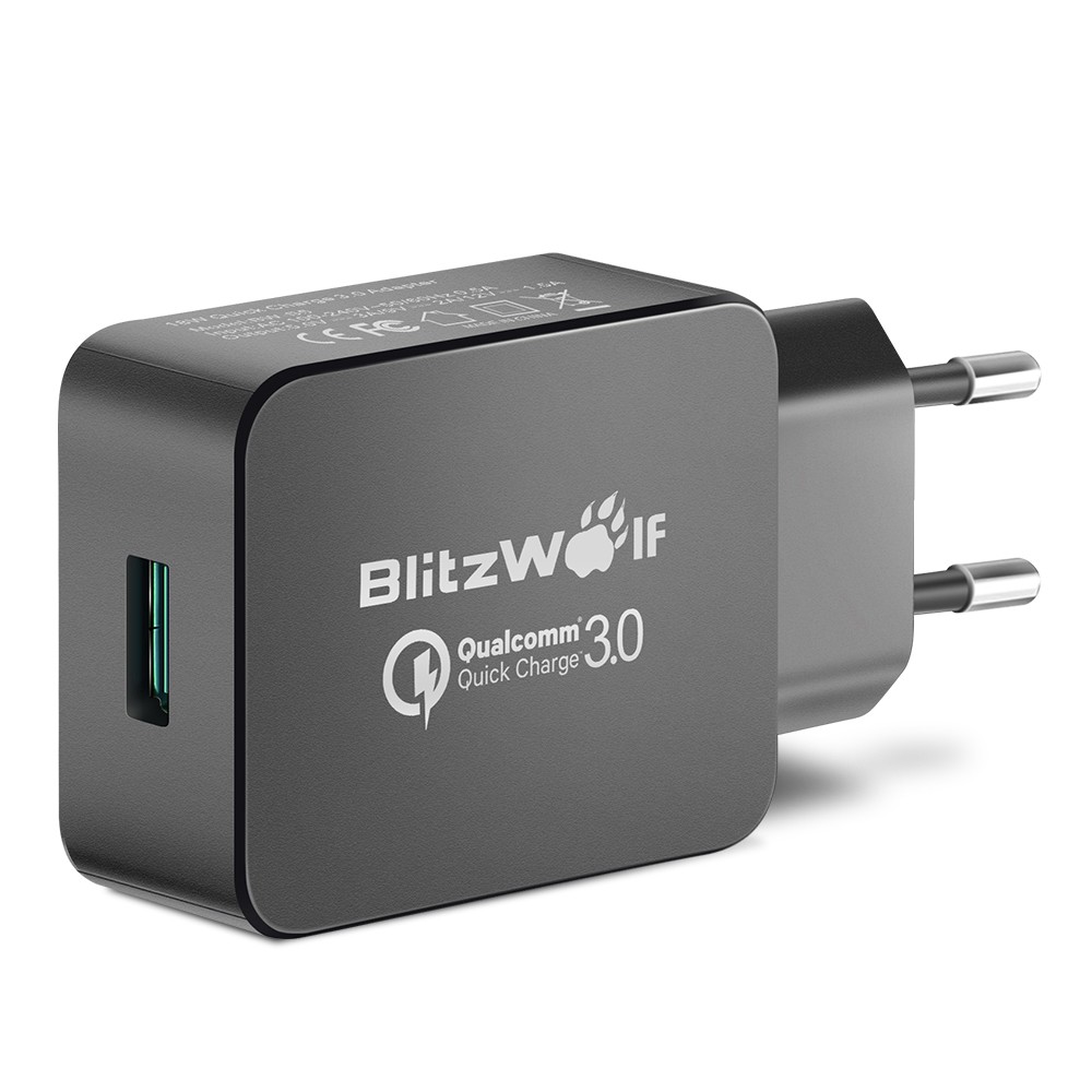 [Qualcomm Certified] BlitzWolf® BW-S5 QC3.0 18W USB Зарядное устройство  EU адаптер с технологией мощности 3S