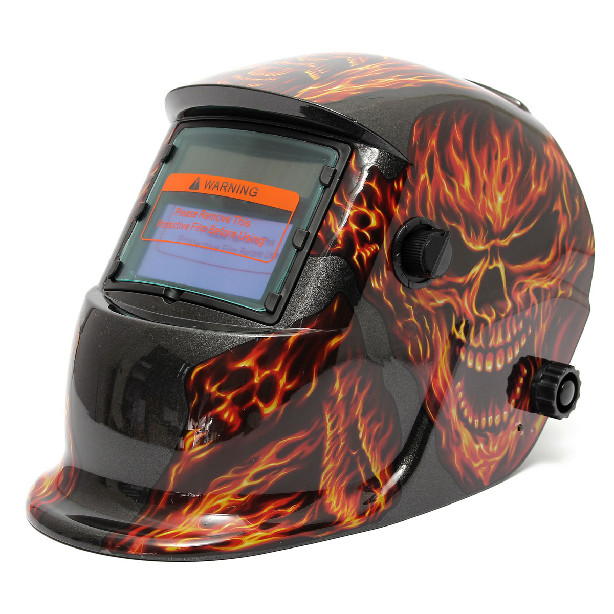 

Skull Fire Solar Auto Darkening Welding Grinding Helmet Welder ARC TIG MIG Mask