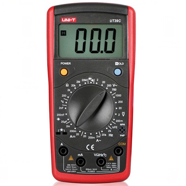

UNI-T UT39C Digital Multimeter AC DC V/A Ohm Temp Hz Tester