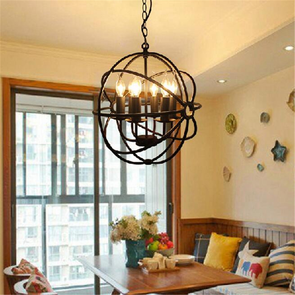 

Промышленные 6 головок Железная люстра Кулон Светлый подвесной потолок Лампа Светильник для кухни