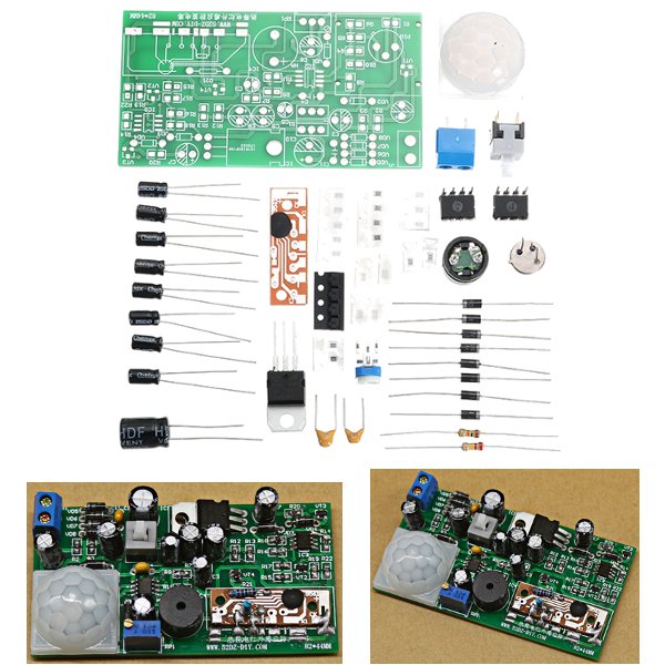 

3 Sets DIY Pyroelectric Infrared Sensor Kits Anti-Theft Circuit Electronic Technology Training Sets