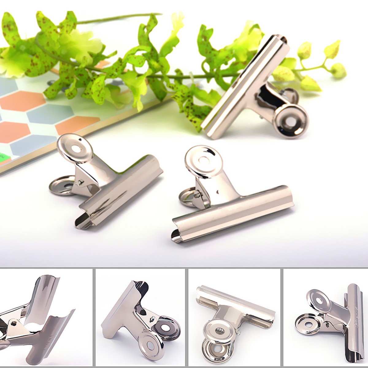 

10pcs 31mm Stainless Steel Silver Bulldog Clips Money Letter Paper File Clamps