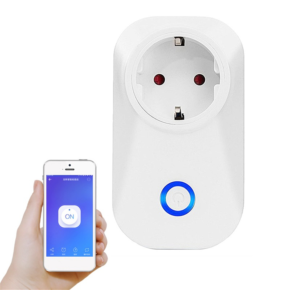 

WiFi Wireless APP Remote Voice Share Control Smart Switch Socket Timing EU Plug for IOS Android