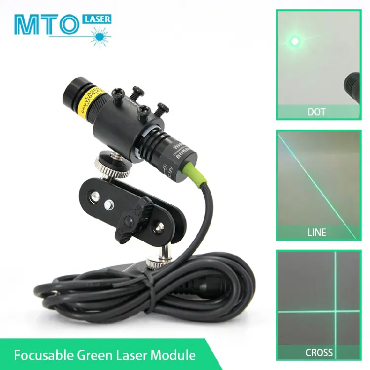 MTOLASER 30mW 515nm Focusable Green Line Laser Module Generator Machine Tool Mark Position Alignment