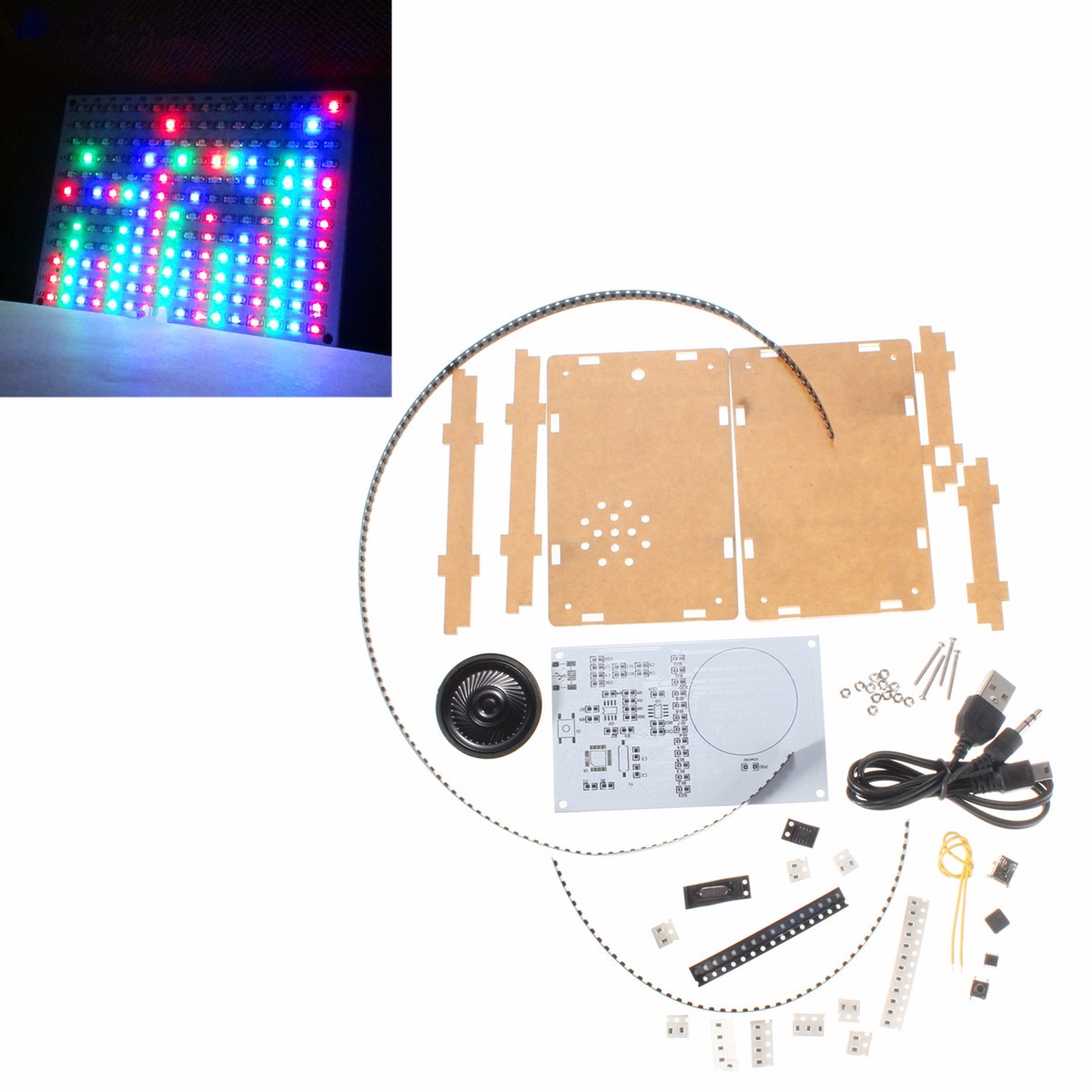 

16x12 DIY Electronic LED Flash Kit Music Spectrum Frequency With Power Amplifier