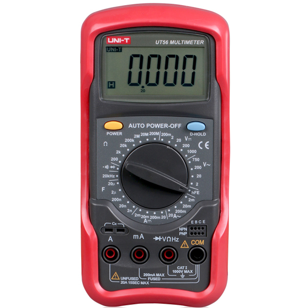 

UNI-T UT56 Portable Digital Multi Meters AC/DC Ammeter Volt Meterr Frequency Resistance Capacitance Tester