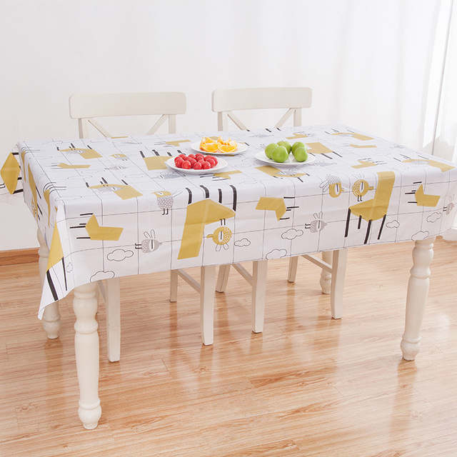 

Home Fresh Square Easy To Clean Waterproof Tablecloth Living Room Restaurant Oil-proof Anti-hot Tablecloth Pvc Placemat