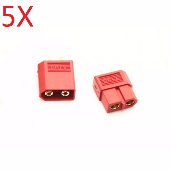 

5 Pair XT60 Red Male Female Bullet Connectors Plugs For RC Battery