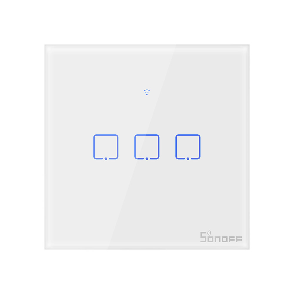 SONOFF® T2 EU/US/UK AC 100-240V 1/2/3 Gang TX Series 433Mhz WIFI Wall Switch RF Smart Wall Touch Switch For Smart Home Work With Alexa Google Home 6