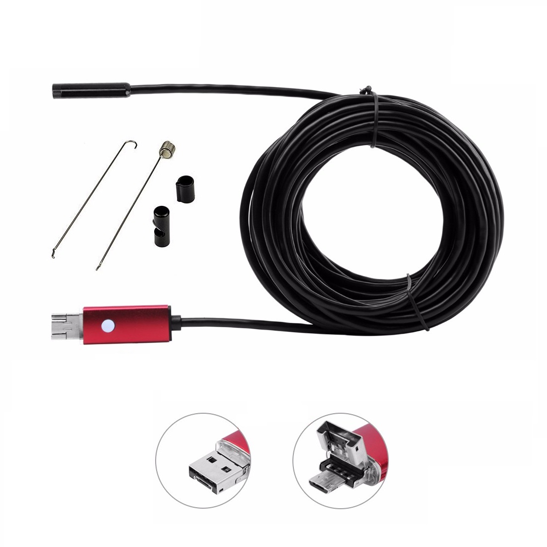 

DANIU A99 720P 2MP 6LED 8.0mm Lens Waterproof Android/PC Inspection Borescope Tube Camera