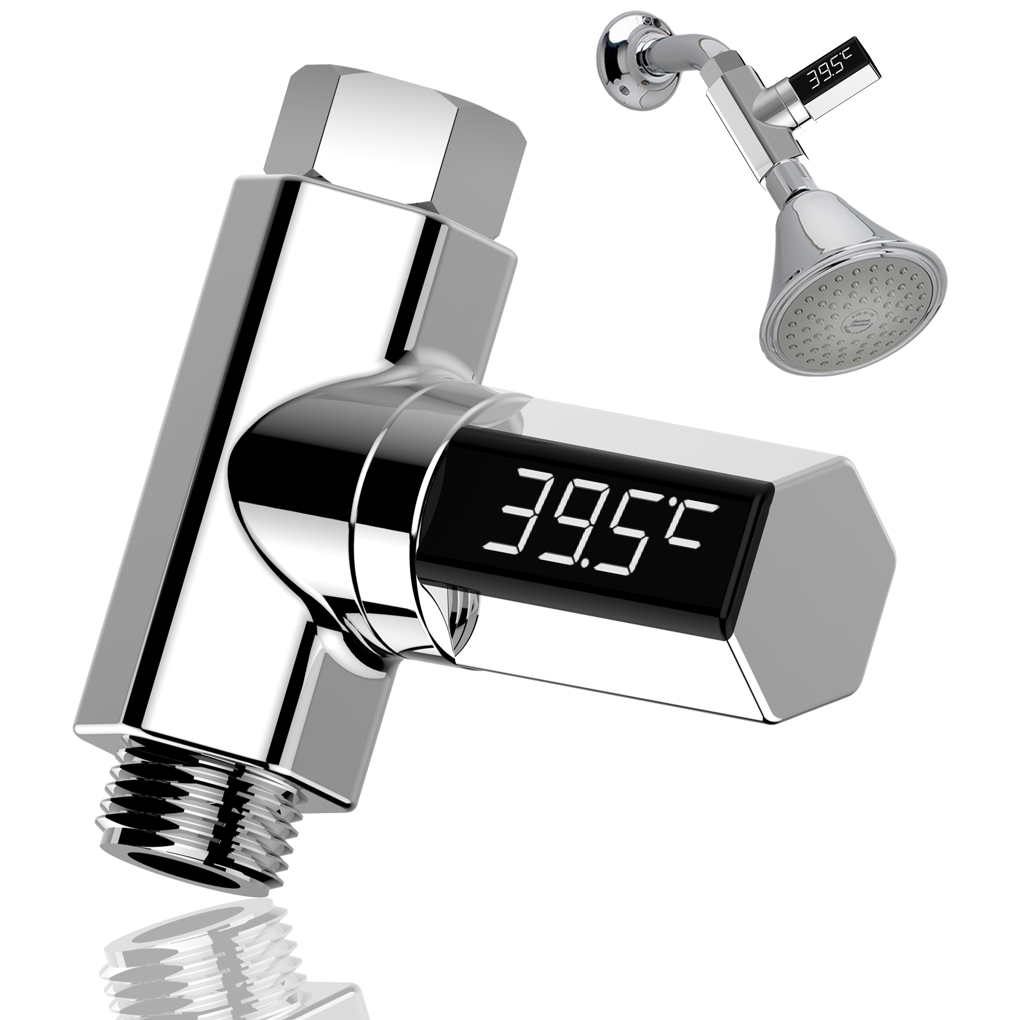 

LW-102 LED Цельсия Дисплей Водяной душ Термометр Цельсий поток Самогенерирующееся электричество Измеритель температуры в