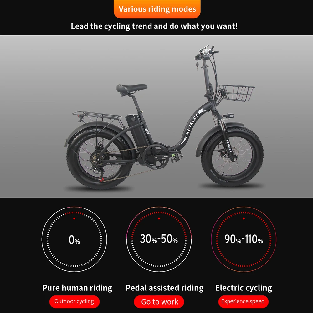 KETELES KF9 Electric Bicycle with 1000W motor, 48V 18Ah battery13