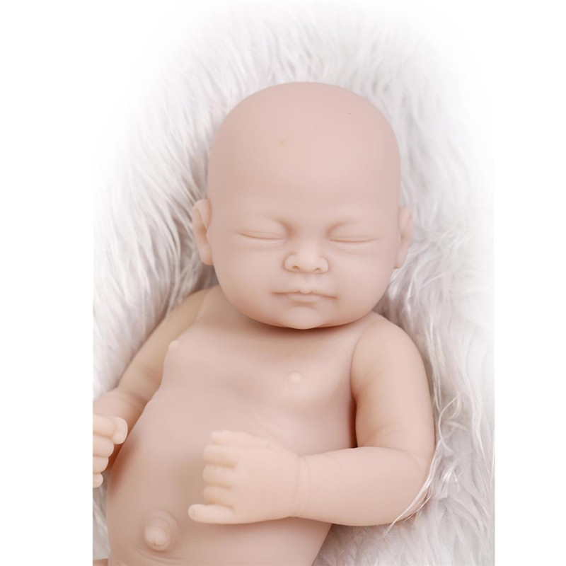 10 Полные виниловые девочки новорожденного ребенка Lifelike Dolls Reborn Dolls Baby Unpainted Toys