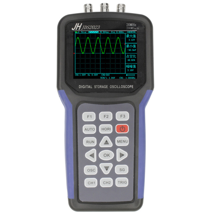 

JDS2023 Цифровой Хранение Handheld Осциллограф 1 Каналы 20 МГц Осциллограф Входное соединение AC / DC с функцией генератора сигнала
