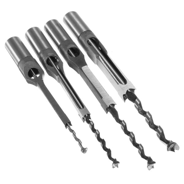

6.35/7.94/9.5/12.7mm Woodworking Square Hole Drill Bit Mortising Chisel Hole Saw Drill Bit