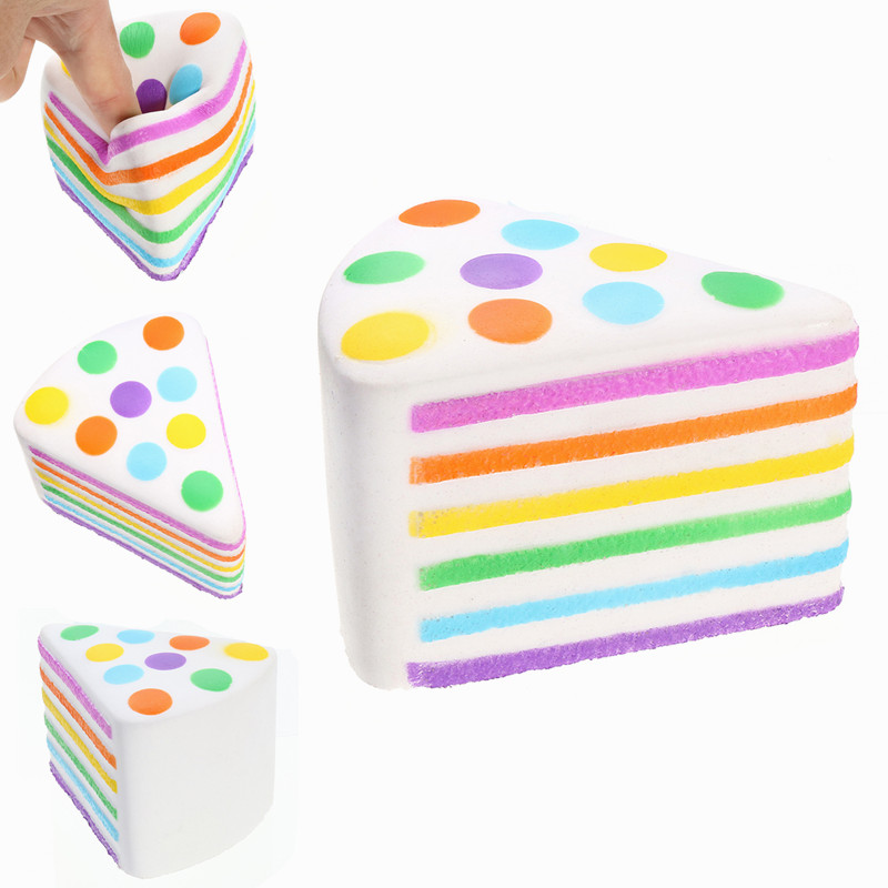 

NO NO Squishy Jumbo Rainbow Cake 10cm Slow Rising With Packaging Collection Gift Decor Toy