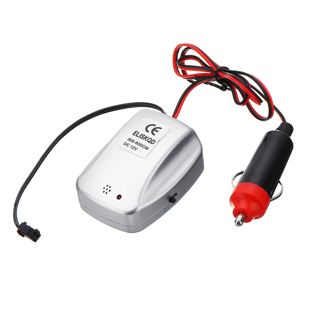

DC12V Voice Controller LED Driver Inverter with Car Cigarette Lighter for 1-6M El Wire Light