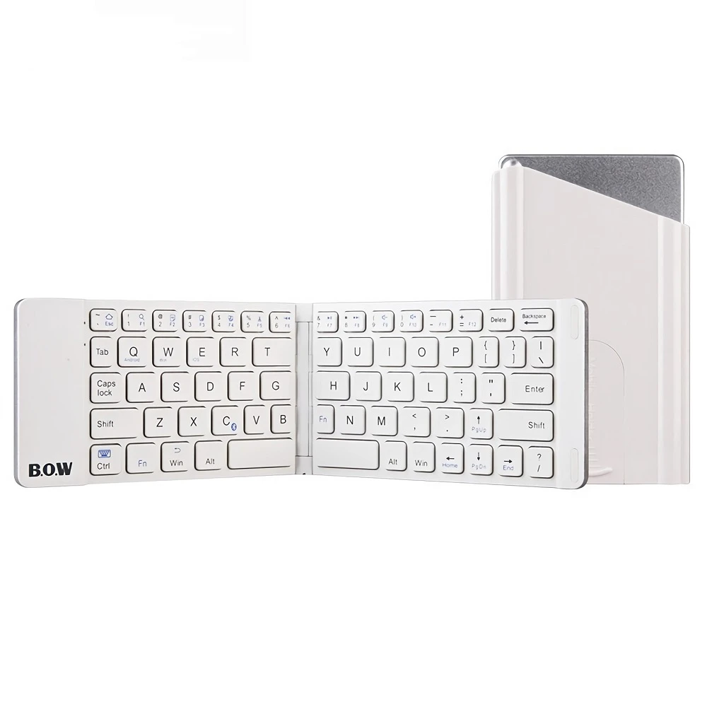Find BOW HB022A 66 Keys Wireless Folding bluetooth Keyboard for iPad Android Smartphone Tablet for Sale on Gipsybee.com