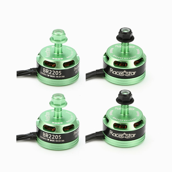 

4X Racerstar Racing Edition 2205 BR2205 2300KV 2-4S Brushless Motor Green For 210 X220 RC Drone FPV Racing