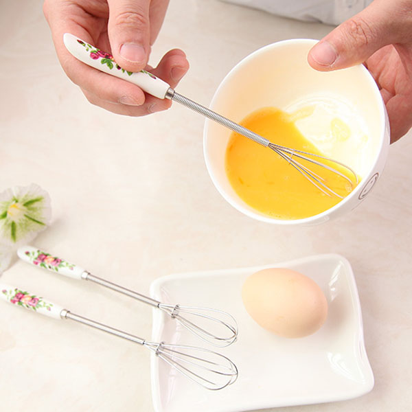 

Mini Ceramic Handle Egg Beater Stirrer Hand Mixer Whisk Kitchen Accessories