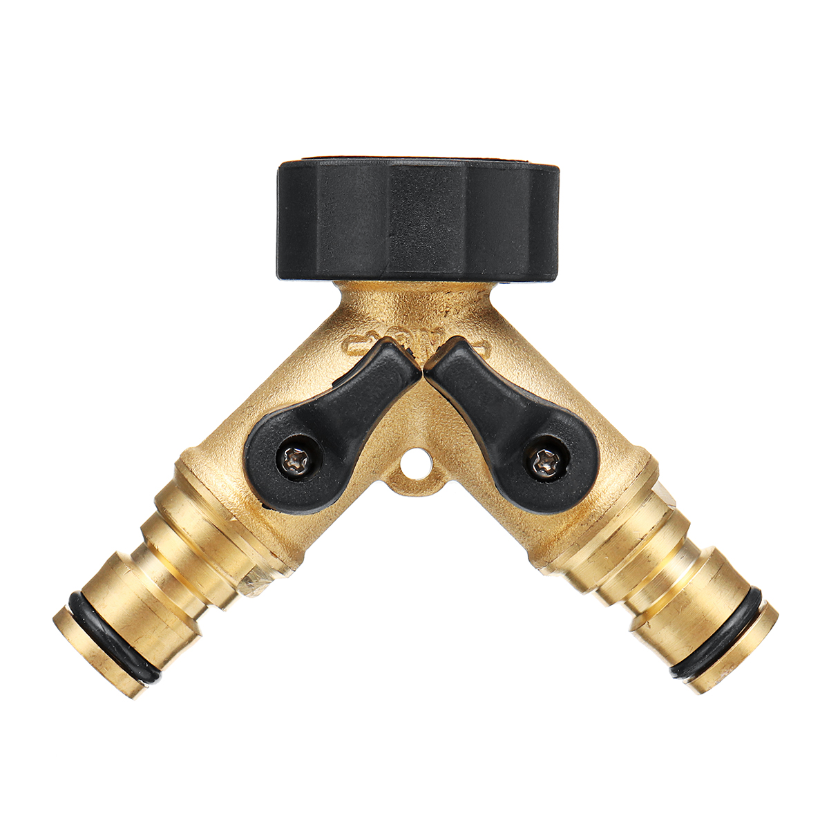 3 4 Brass 2 Way Hose Manifold Quick Connector Nozzle Y Type Tap