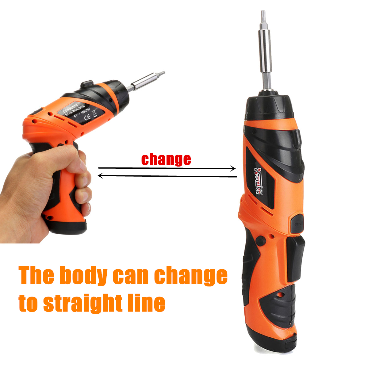 6V Foldable Electric Screwdriver Power Drill Battery Operated Cordless Screw Driver Tool 17
